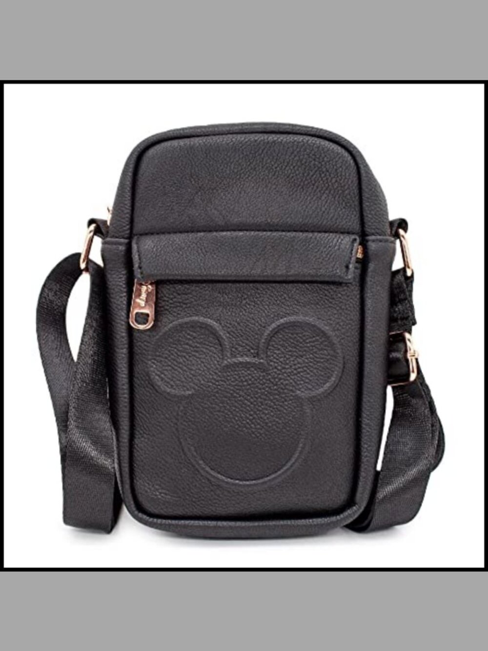 Mickey Mouse Embossed Vegan Leather Crossbody Bag Sling Purse